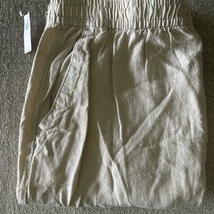 Brand new Old Navy linen khaki wide leg pants
